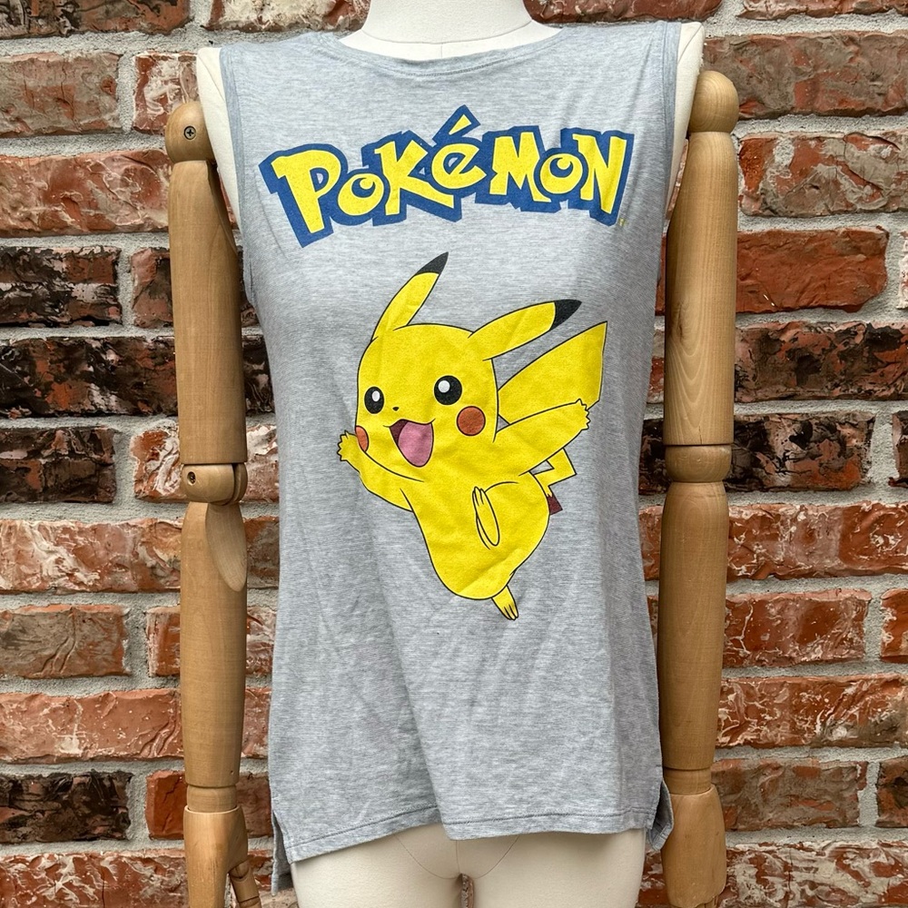 Grey Pikachu Pokémon brand muscle tee / S / Excellent condition